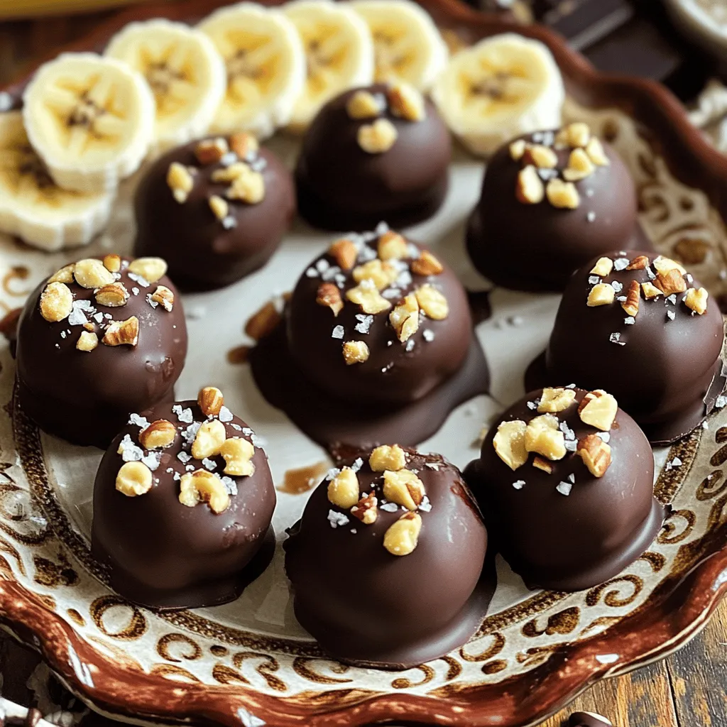 Schokoladen-Erdnussbutter-Bananenhäppchen lecker snacken
