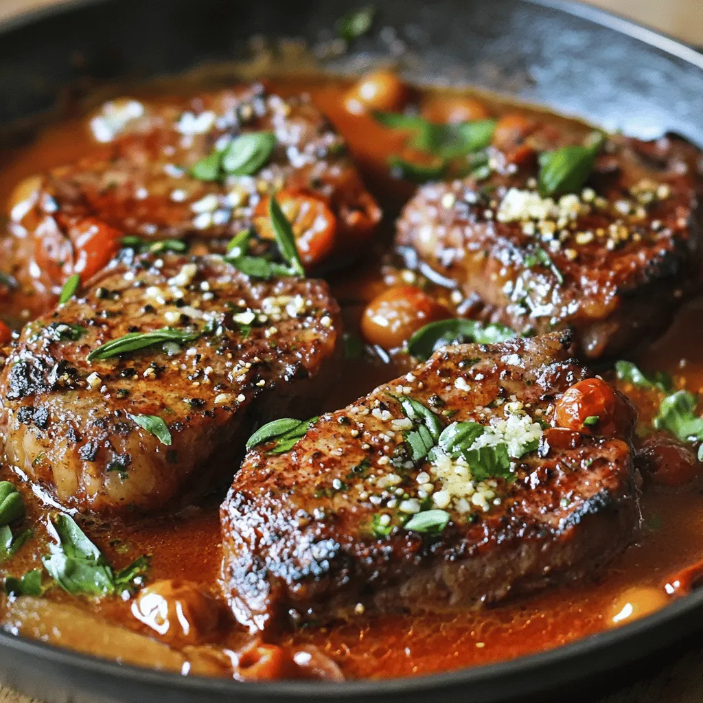 Für ein gutes steak pizzaiola rezept braucht man frische und einfache Zutaten. Die Hauptzutat ist das Steak. Ich empfehle Rindersteaks, die gut marmoriert sind. So bleibt das Fleisch saftig und zart.