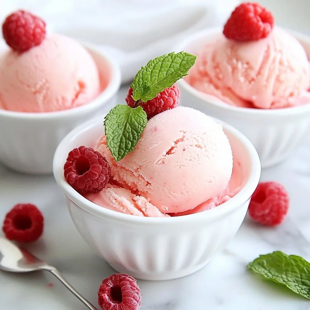 Peach Raspberry Sorbet köstlicher Sommergenuss
