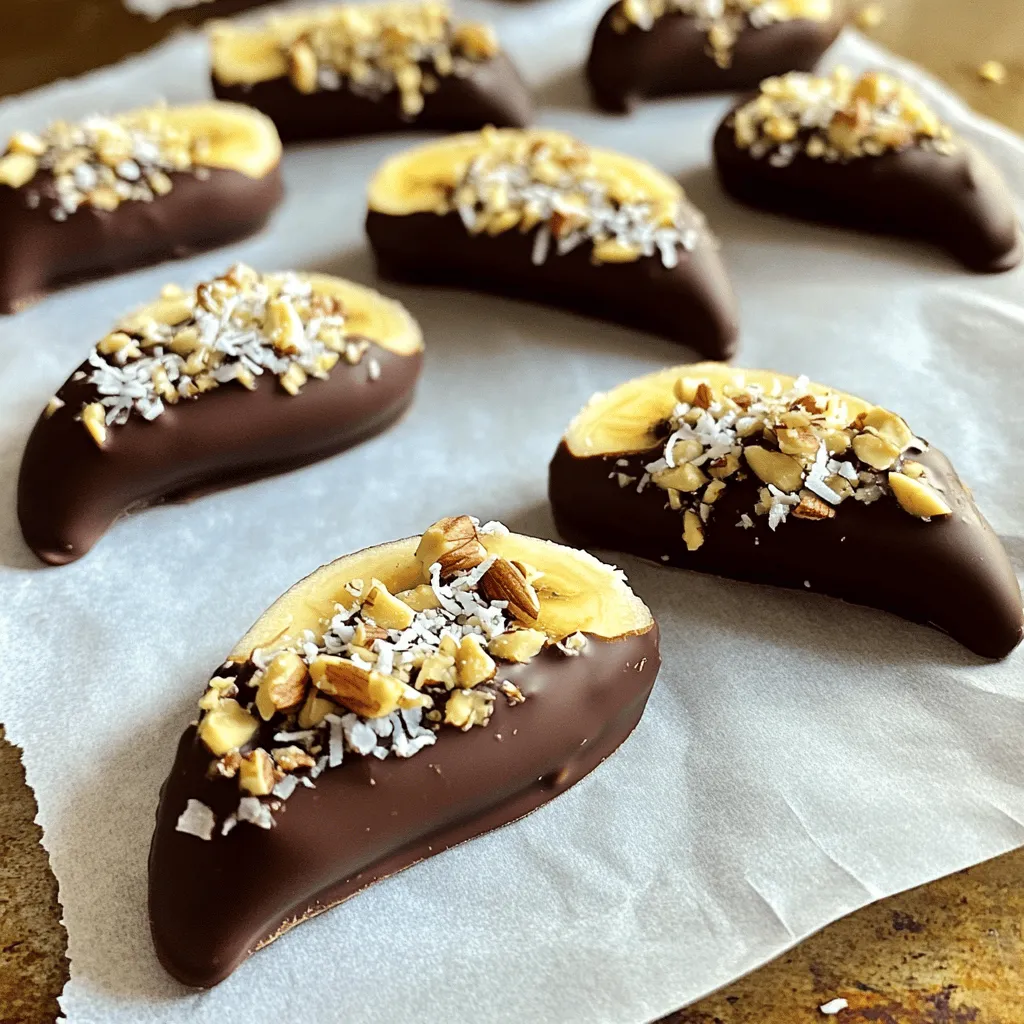 Schokoladenüberzogene Bananen-Pops Leckerer Genuss