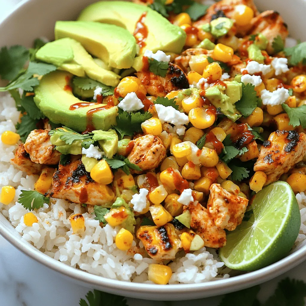 Street Corn Chicken Rice Bowl Köstlich und Einfach