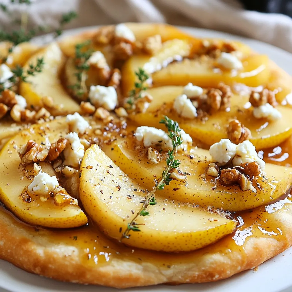 Karamellisierte Birnen &#038; Ziegenkäse Fladenbrot Genuss