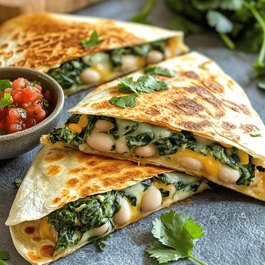 Creamy Spinach White Bean Quesadillas Leckerer Genuss