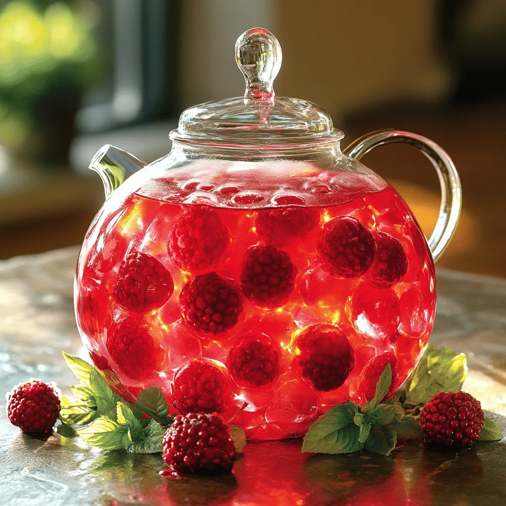 Leckerer Earl Grey Himbeer Eistee für heiße Tage