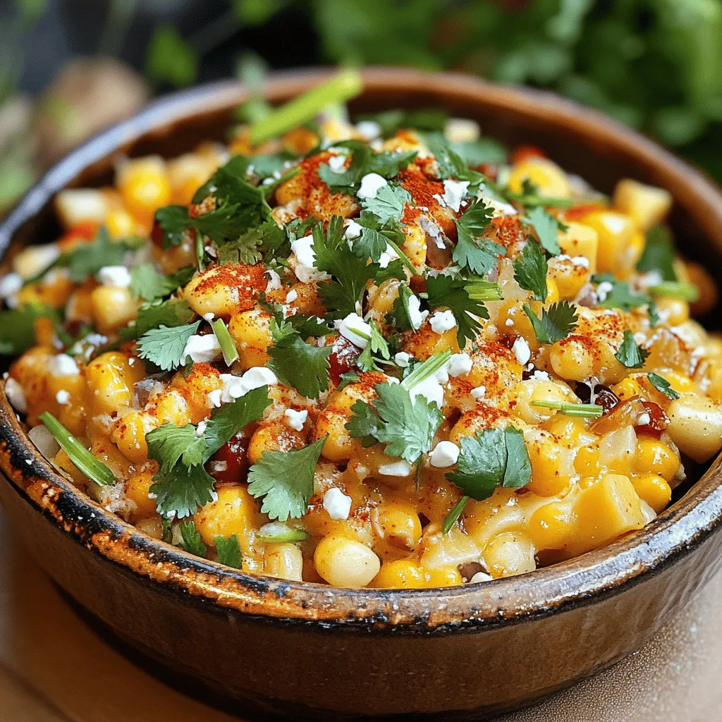 Für das mexikanische Straßenmais-Hühnchen-Chili brauchen wir frische und leckere Zutaten. Die Hauptzutaten sind Hühnerbrust, Mais, Zwiebel, Knoblauch und grüne Paprika. Diese Zutaten bringen viel Geschmack in das Gericht.