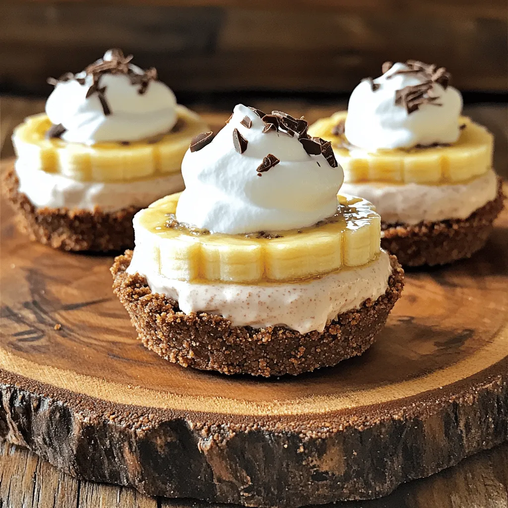 No-Bake Mini Banana Cream Pies Schnelles Dessert Rezept