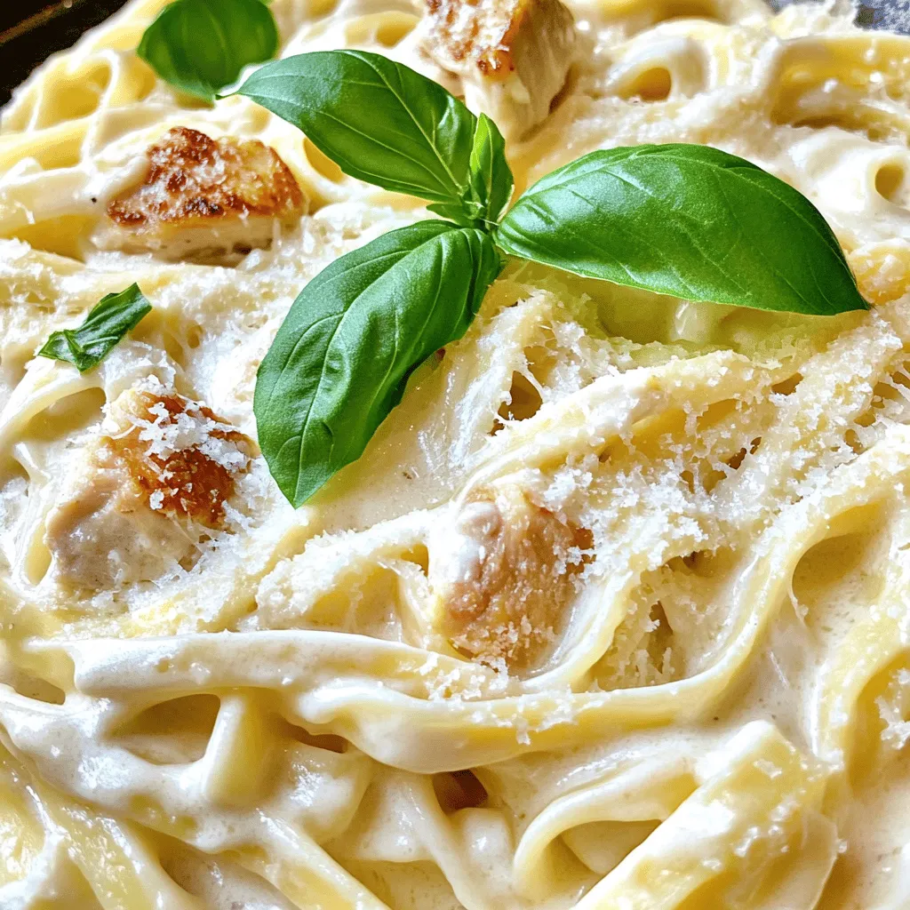 Hier sind die Zutaten, die du für deine cremige Hähnchen Fettuccine Alfredo brauchst. Diese Liste hilft dir, alles bereit zu haben.