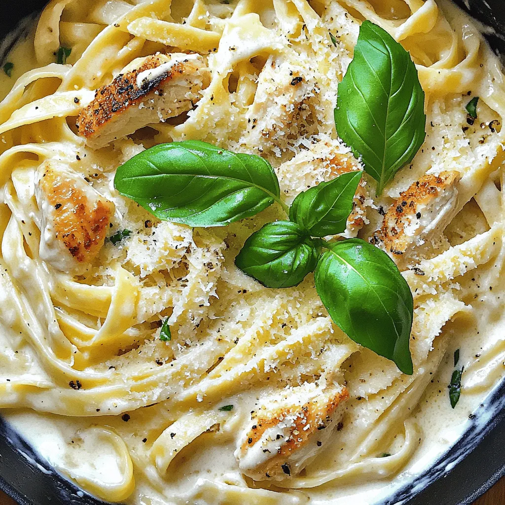 Creamy Chicken Fettuccine Alfredo Einfache Köstlichkeit