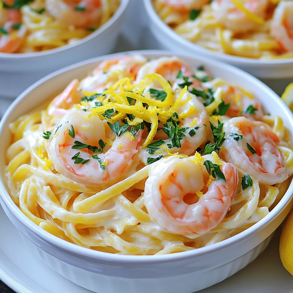 Creamy Lemon Butter Shrimp Pasta Schnelle Genussreise