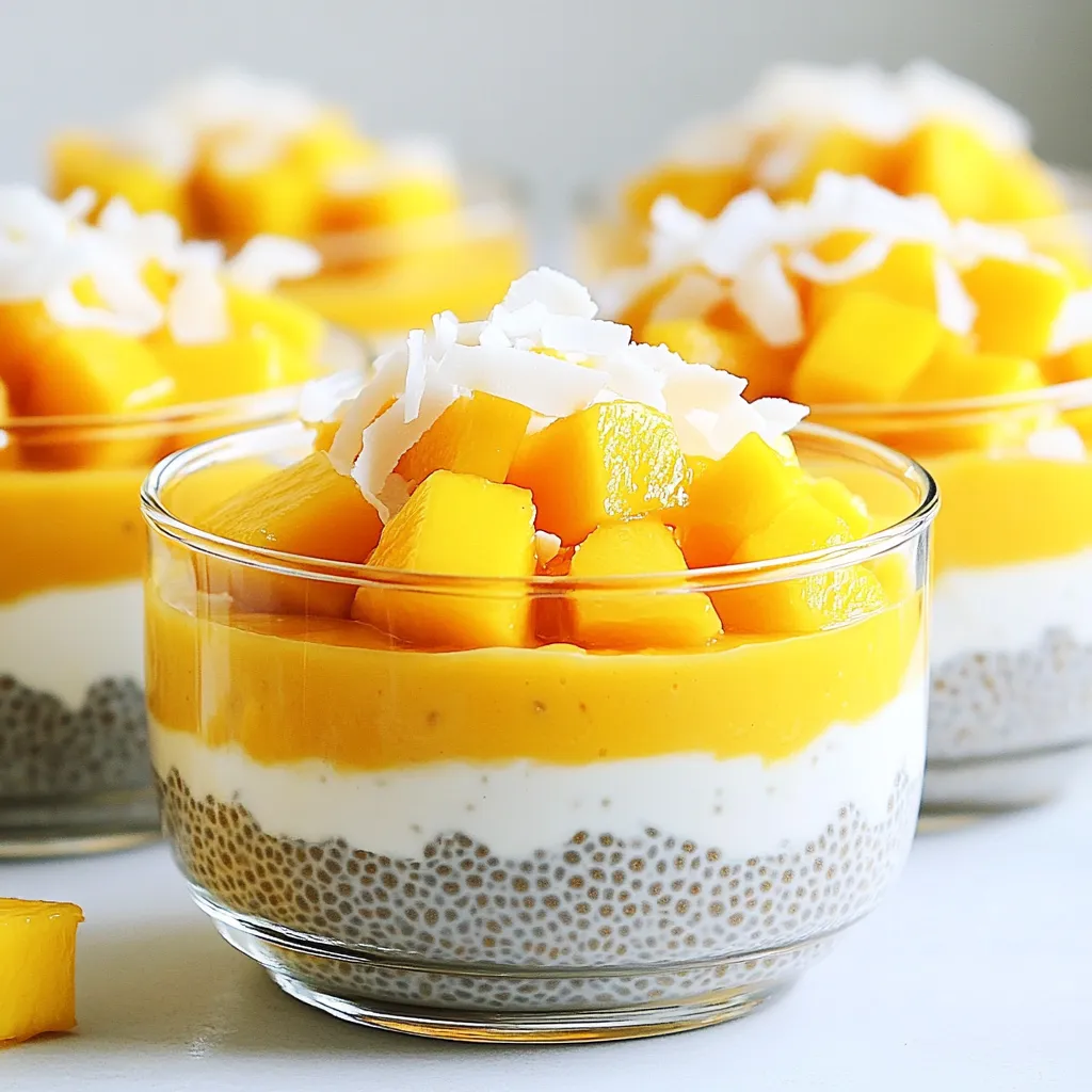 Mango Coconut Chia Pudding Frisch und Köstlich Genießen