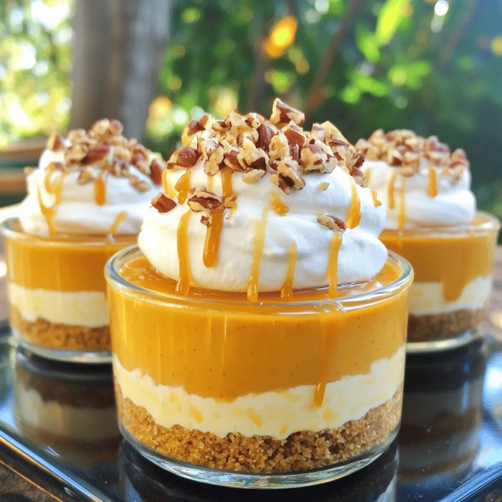 Leckere No-Bake Pumpkin Cream Pie Cups Einfaches Rezept