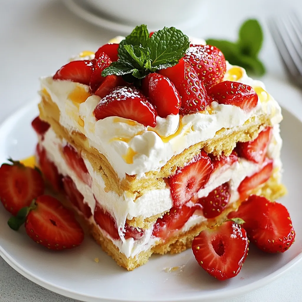 Erdbeerkuchen im Kühlschrank lecker und erfrischend