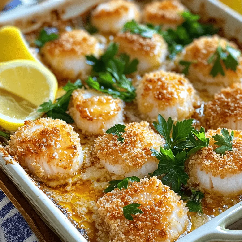 Knoblauchbutter überbackene Jakobsmuscheln Leckerer Genuss