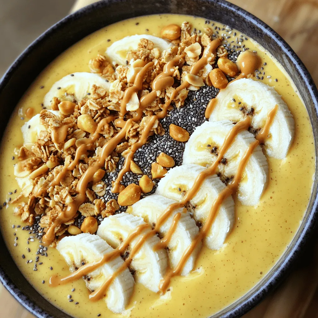 Erdnussbutter-Bananen-Smoothie-Bowl Cremig und Lecker