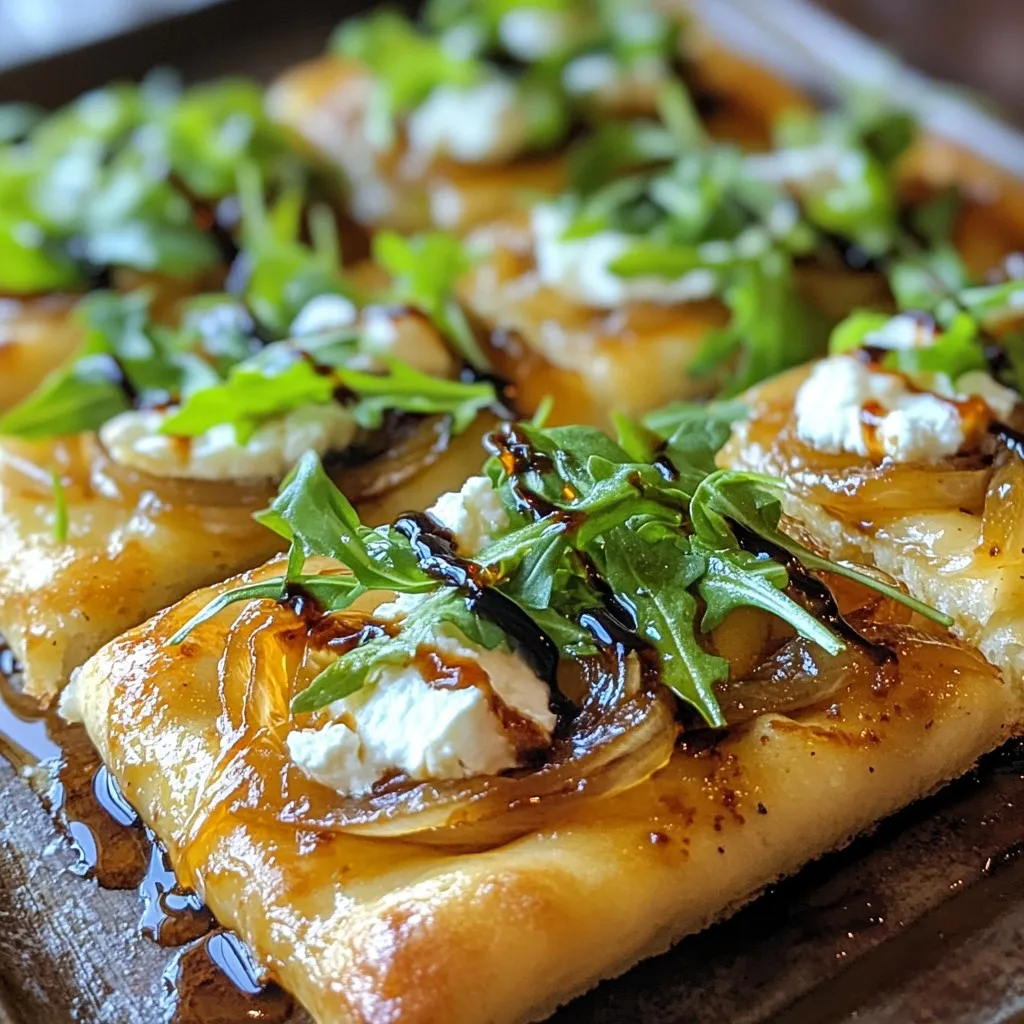 Goat Cheese Caramelized Onion Flatbread Genuss Pur