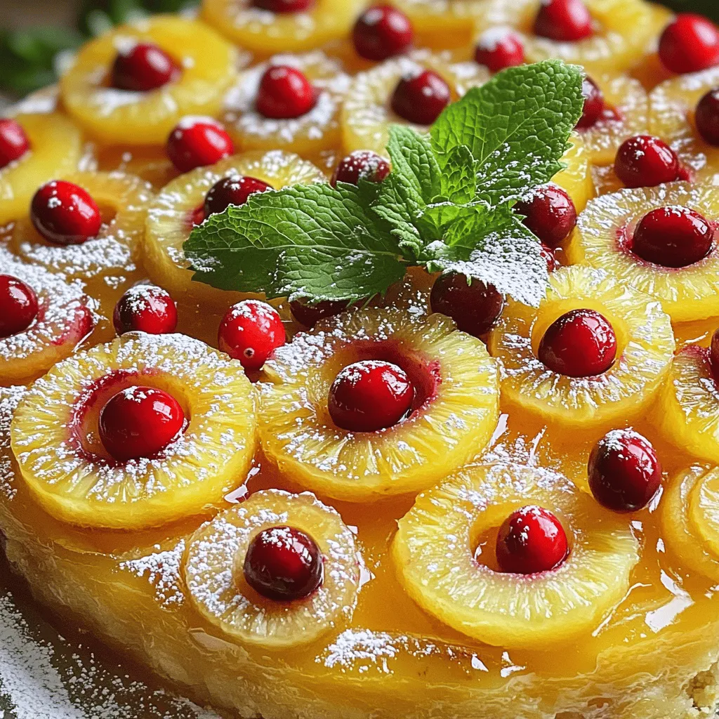 Cranberry Pineapple Upside-Down Cake Einfache Anleitung