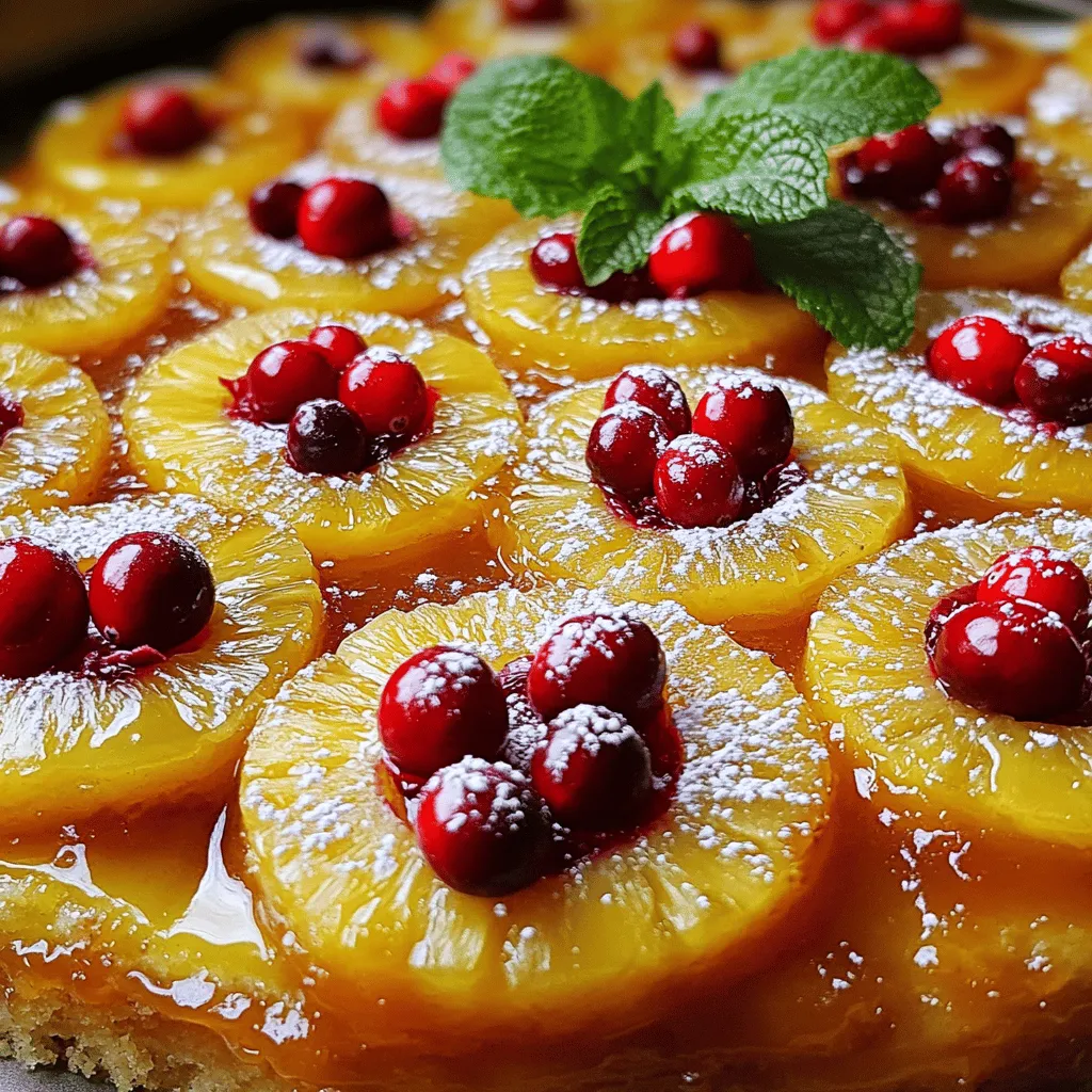 Für den Cranberry Pineapple Upside-Down Cake brauchst du: - 1 Tasse frische Cranberries - 1 Tasse Ananasscheiben (aus der Dose oder frisch) - 1/2 Tasse ungesalzene Butter (geschmolzen) - 1 Tasse brauner Zucker - 1 Tasse Weizenmehl - 1/2 Tasse weißer Zucker - 2 große Eier - 1/2 Tasse Milch - 1 Teelöffel Vanilleextrakt - 1 Teelöffel Backpulver - 1/4 Teelöffel Salz