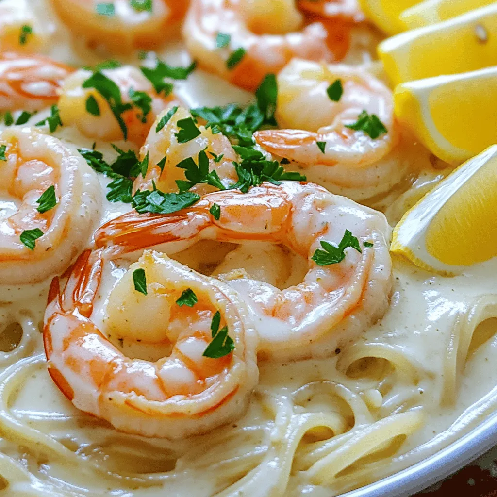 Einfache cremige Knoblauch-Garnelen zum Verlieben