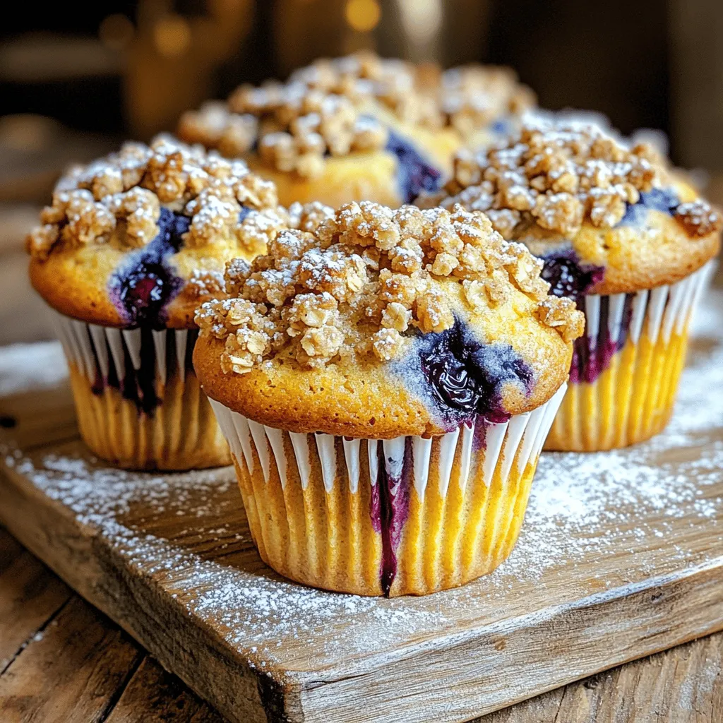 Leckere Blaubeer Streusel Muffins aus der Bäckerei