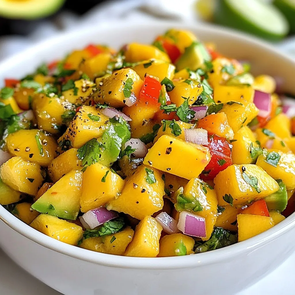 Mango Avocado Salsa Frisch und Geschmackvoll Rezept