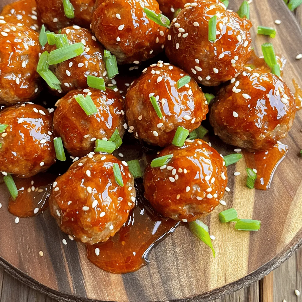 Sriracha Honey Glazed Meatballs Herzhafter Genuss