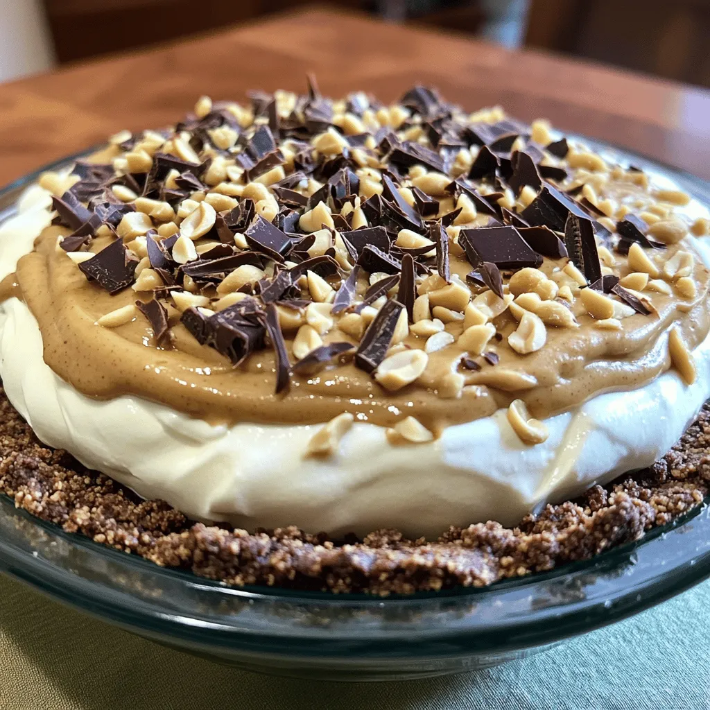 Um einen leckeren No Bake Peanut Butter Pie zu machen, benötigst du einige wichtige Zutaten. Für den Boden nutzt du 200 g Oreo-Kekse und 100 g geschmolzene Butter. Diese Mischung ergibt eine knusprige Kruste. Für die Füllung sind 400 g Frischkäse, 250 g Erdnussbutter, 120 g Puderzucker, 240 ml Schlagsahne und 1 Teelöffel Vanilleextrakt nötig. Ein Hauch von Salz rundet den Geschmack ab. Du kannst auch gehackte Erdnüsse und Schokoladenspäne als Topping verwenden.