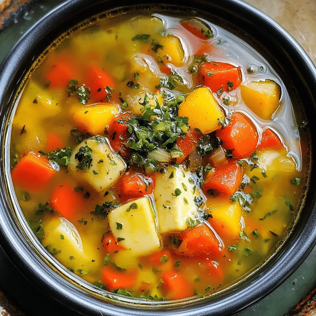 Savory Mediterranean Bean Soup Delight Einfaches Rezept