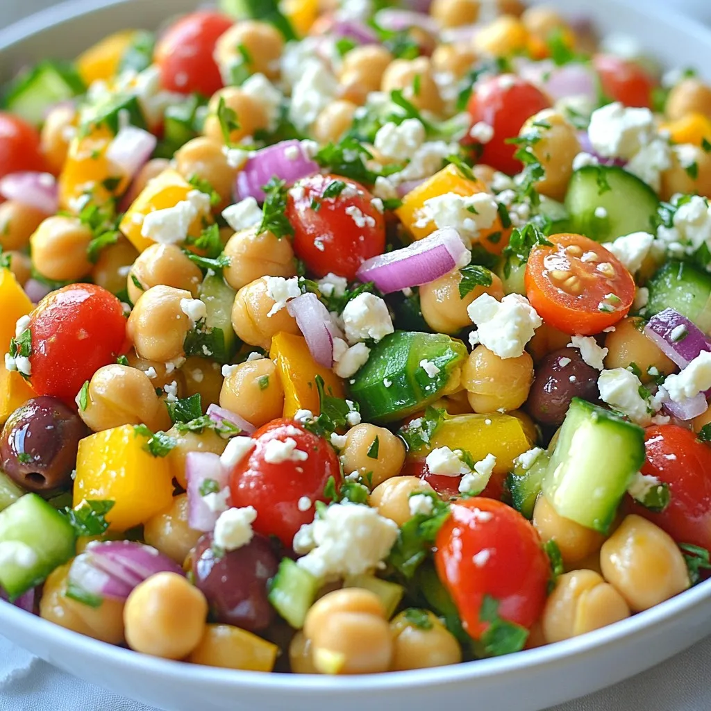 Mediterranean Chickpea Salad Frisch und Lecker