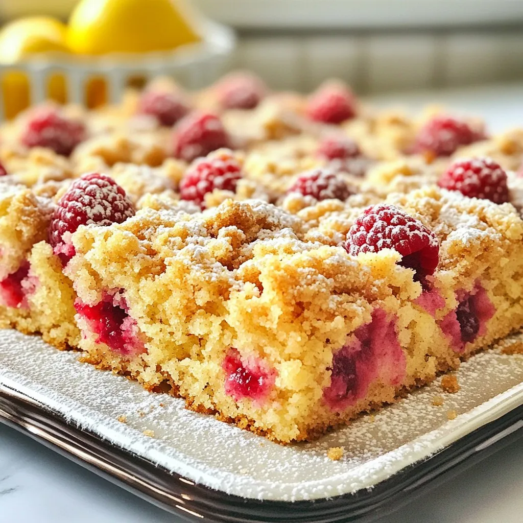 Leckerer Lemon Raspberry Crumb Cake Rezept und Anleitung