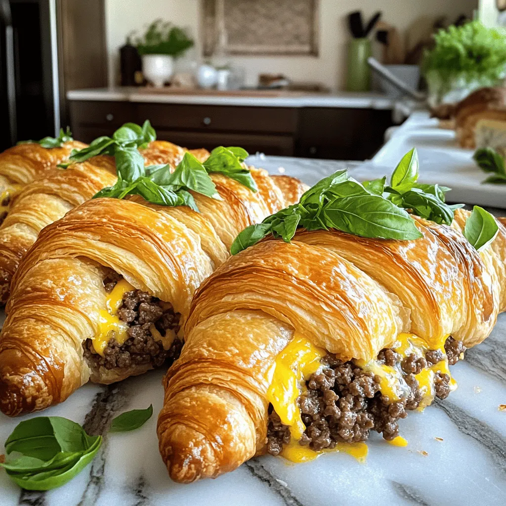 Irresistible Beef &#038; Cheese Croissants Einfaches Rezept