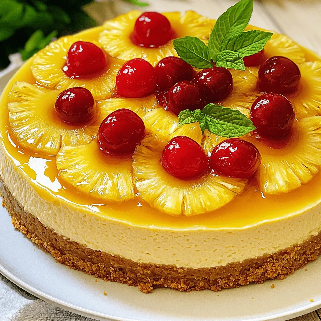 Pineapple Upside-Down Cheesecake Einfache Rezeptidee
