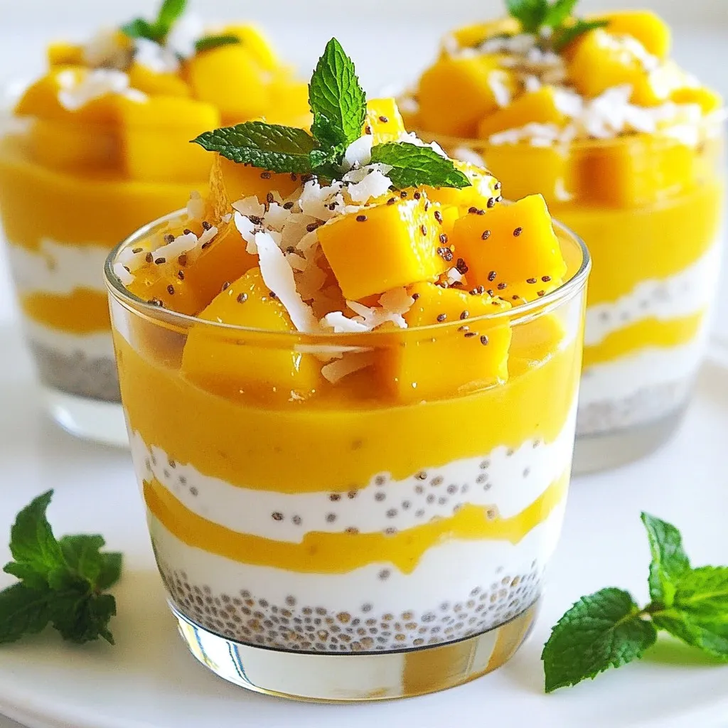 Mango Coconut Chia Pudding Leckerer Genuss für Alle