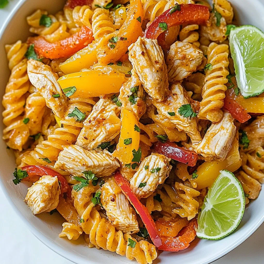 Einfach One-Pot Chicken Fajita Pasta Rezept schnell