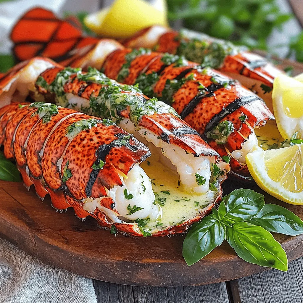 Lobster Tails with Garlic Herb Butter Sauce Leckerheit