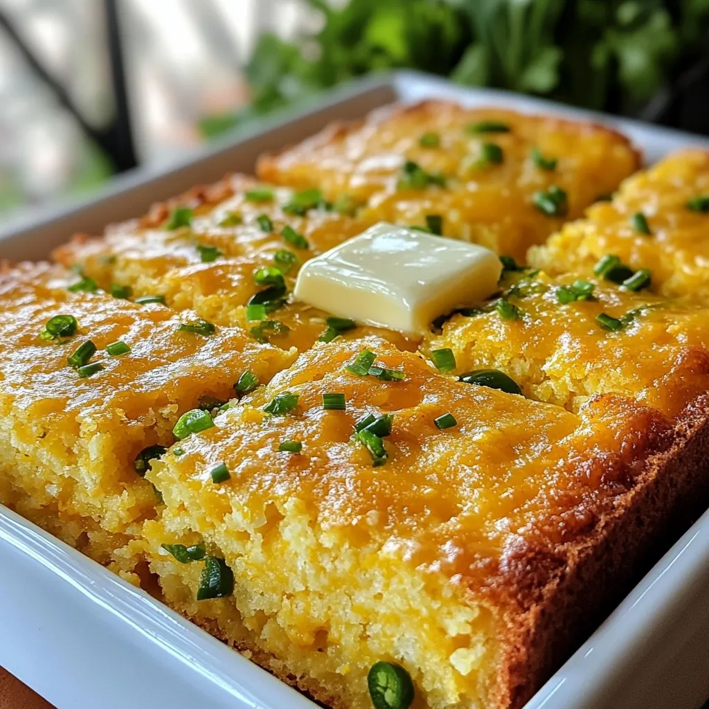 Jalapeño Cheddar Cornbread Einfach und Köstlich Rezept