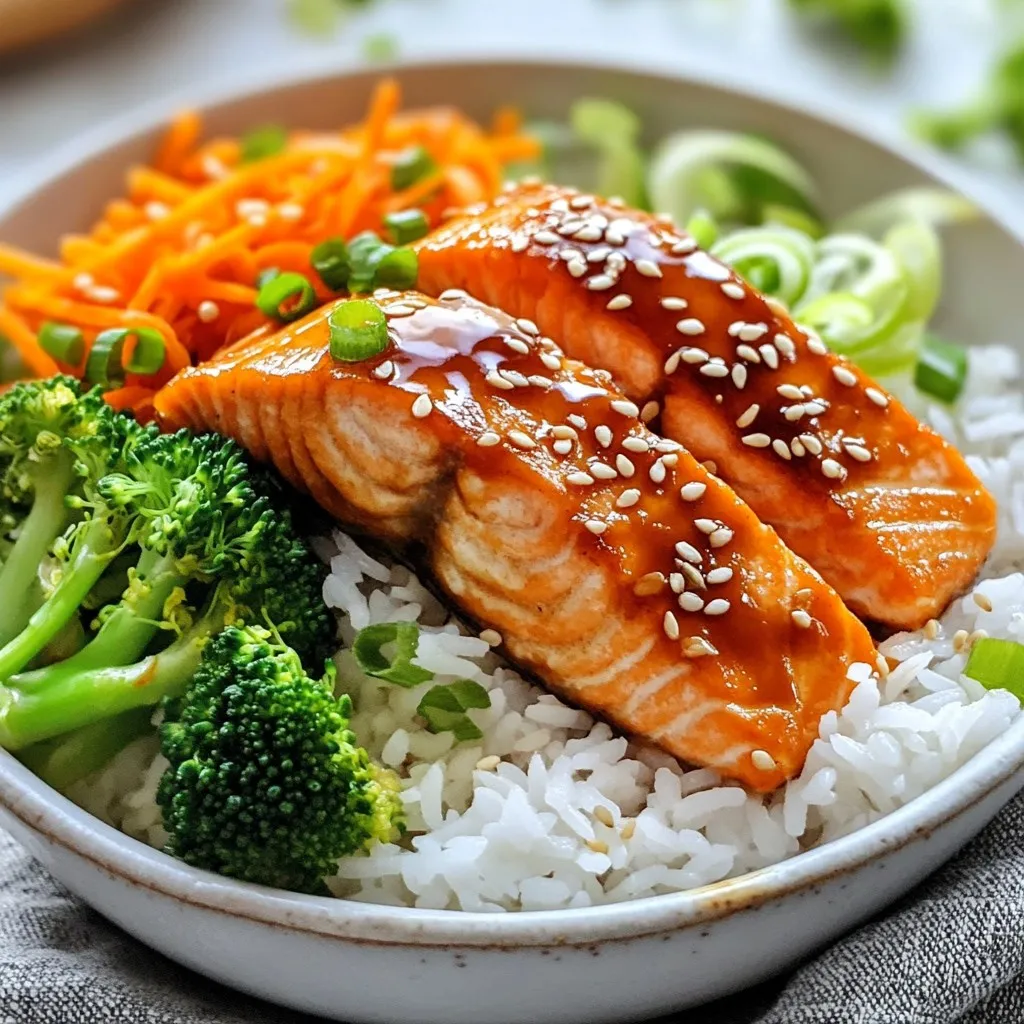 Teriyaki Salmon Rice Bowls köstlich und einfach zubereiten