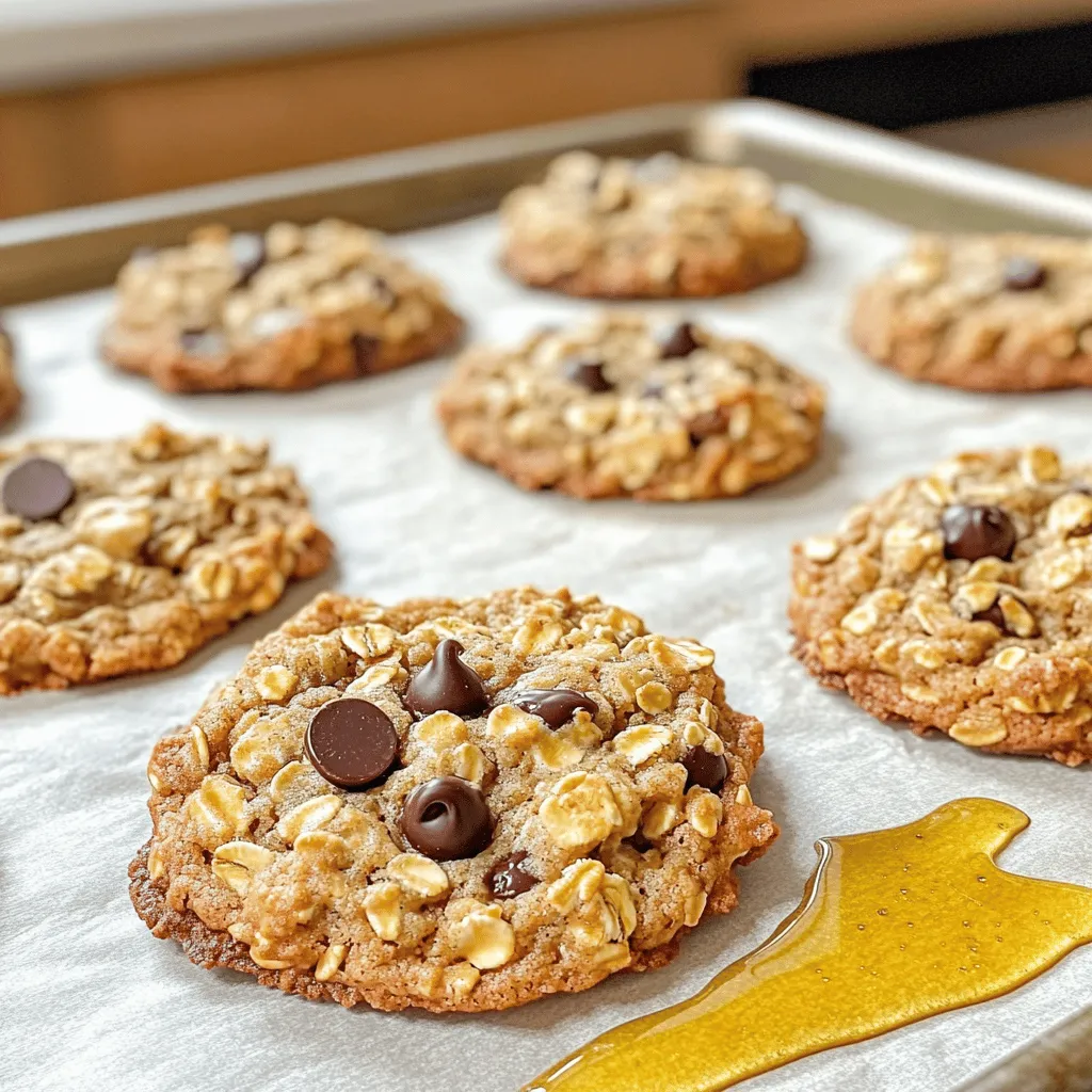 Schmackhafte Chocolate Chip Banana Oat Cookies backen