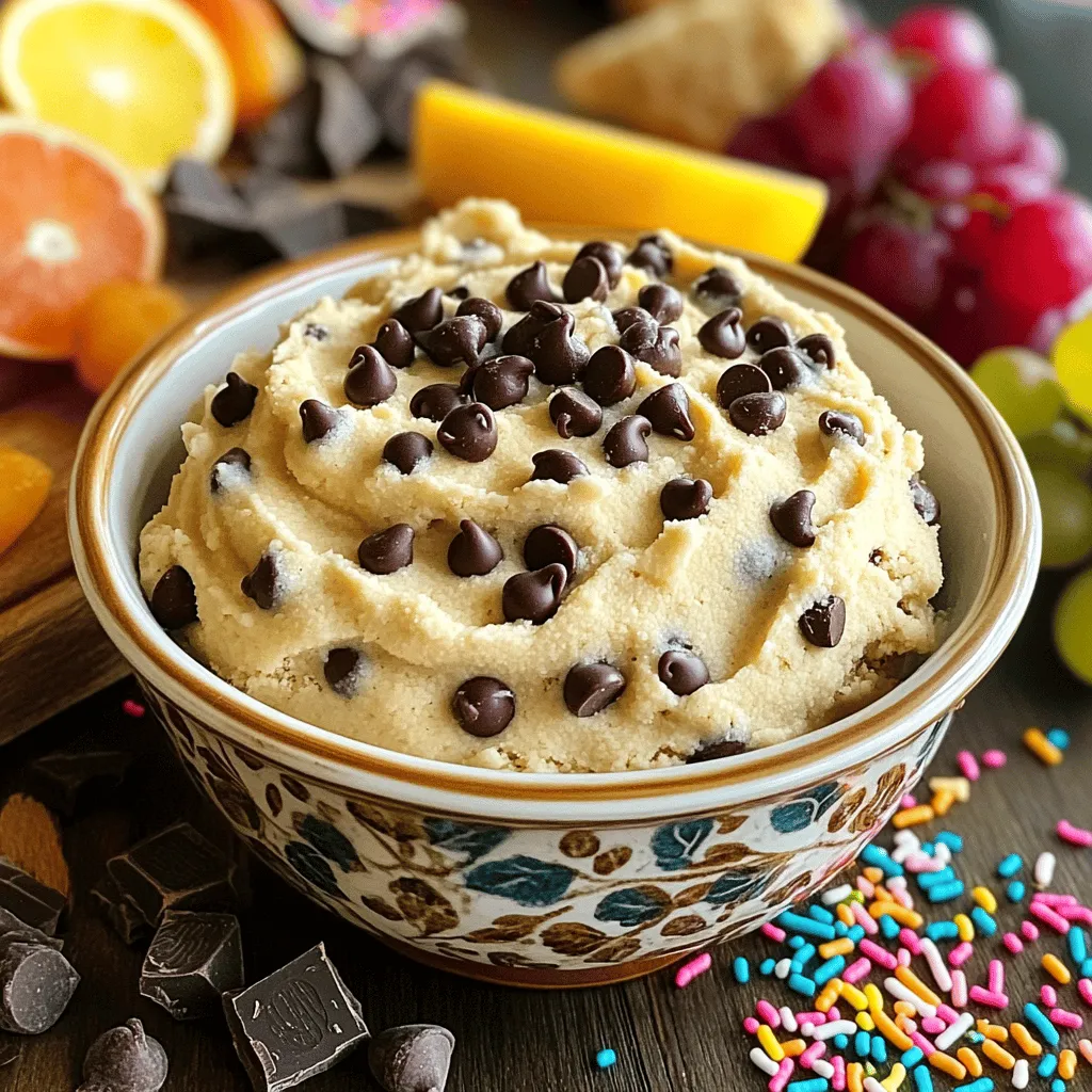 Schokoladenstückchen Keksteig Dip köstliche Verlockung