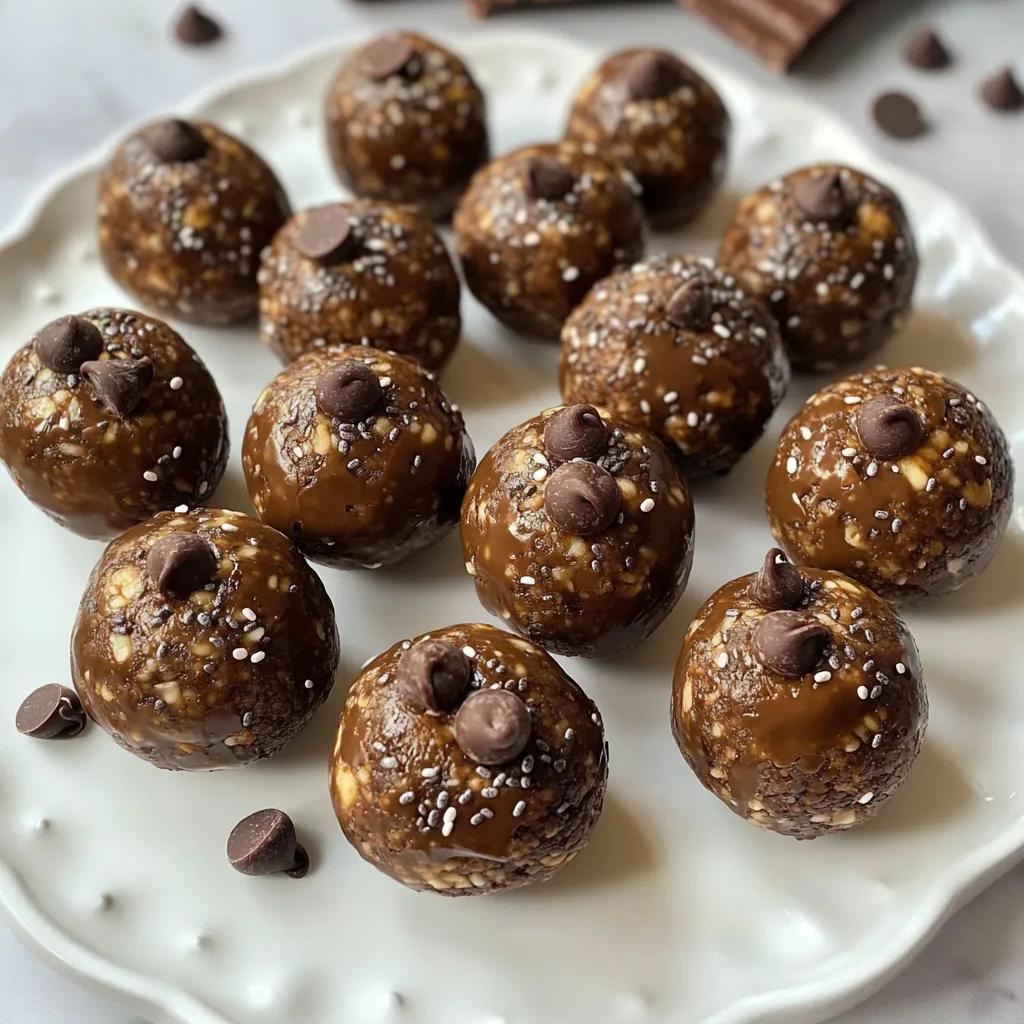 Erdnussbutter Schokoladen Energiebällchen Kraftvoller Snack