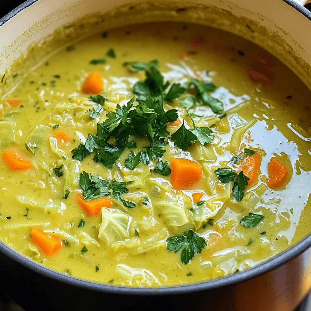 Wunderbare One-Pot Creamy Cabbage Soup Rezept
