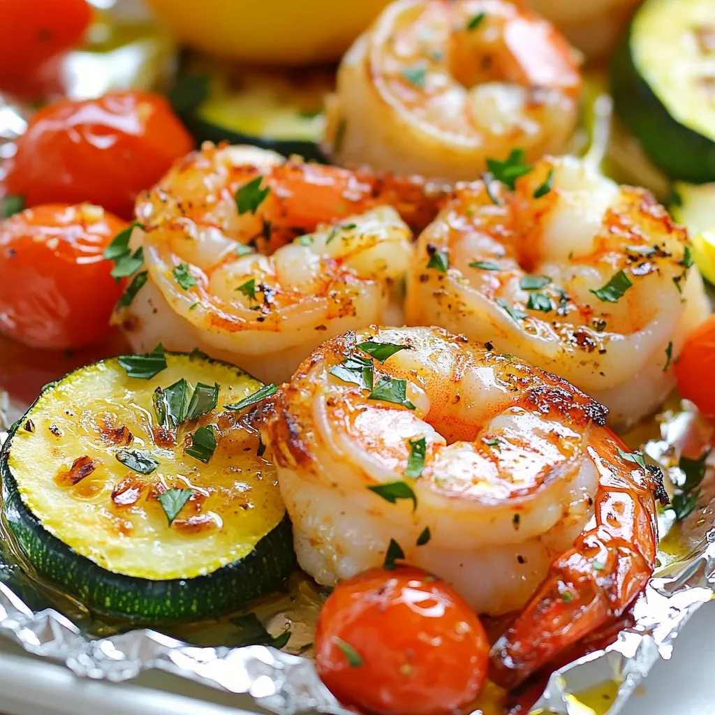 Lemon Garlic Shrimp Foil Packs Schneller Genuss