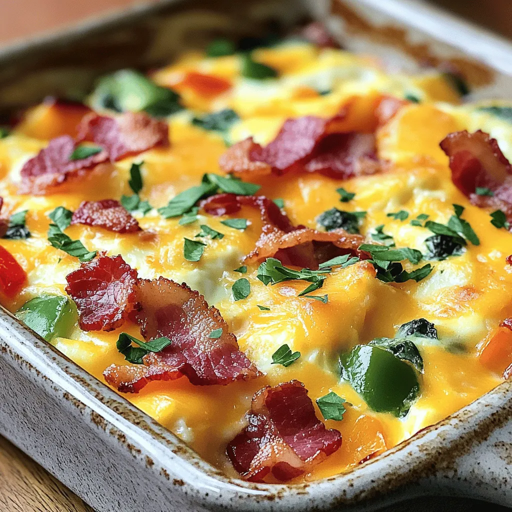 - 200 g Speck, in kleine Stücke geschnitten - 6 Eier - 250 ml Milch - 200 g geriebener Käse (z.B. Cheddar)