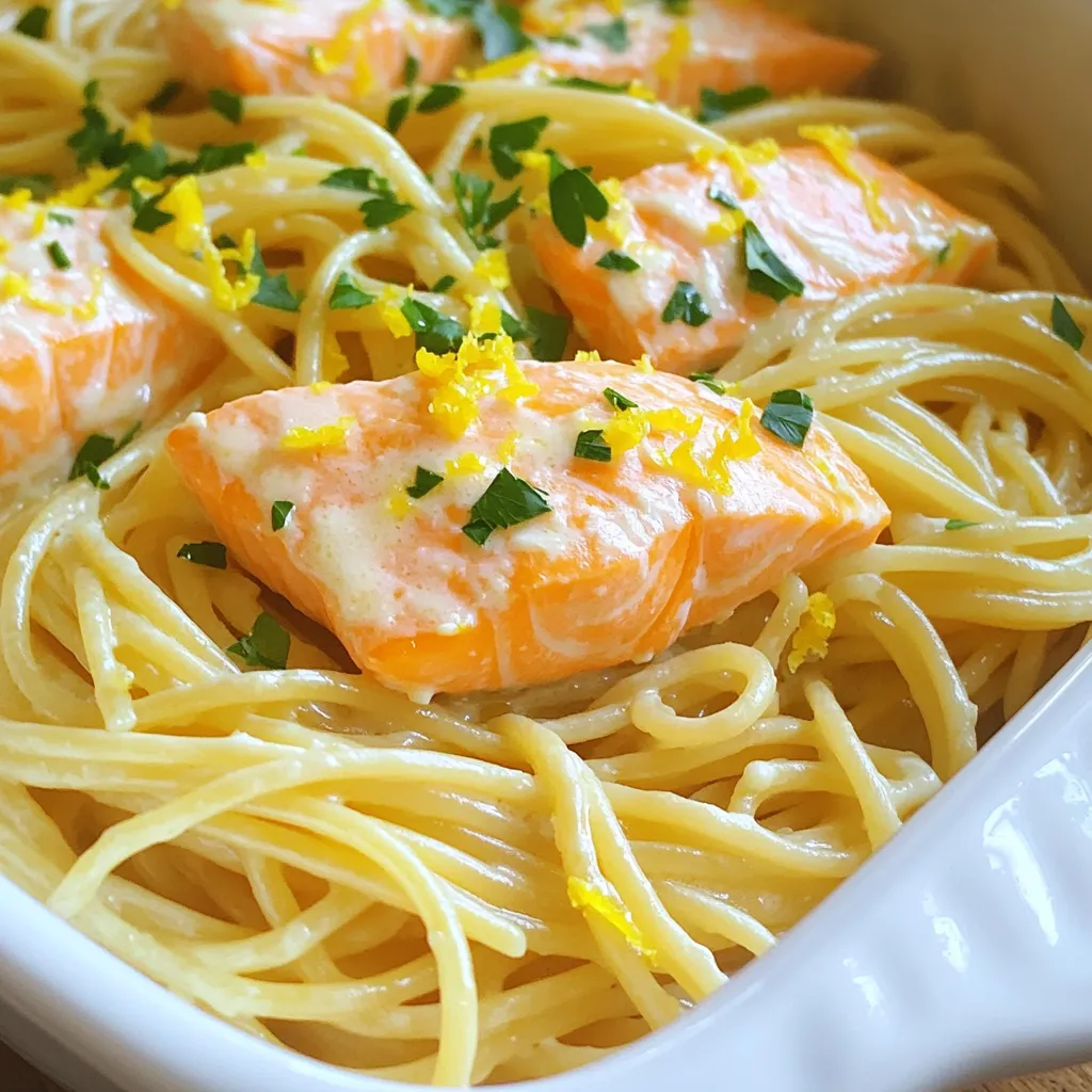 Knoblauchbutter Lachs Pasta 15 Minuten schneller Genuss