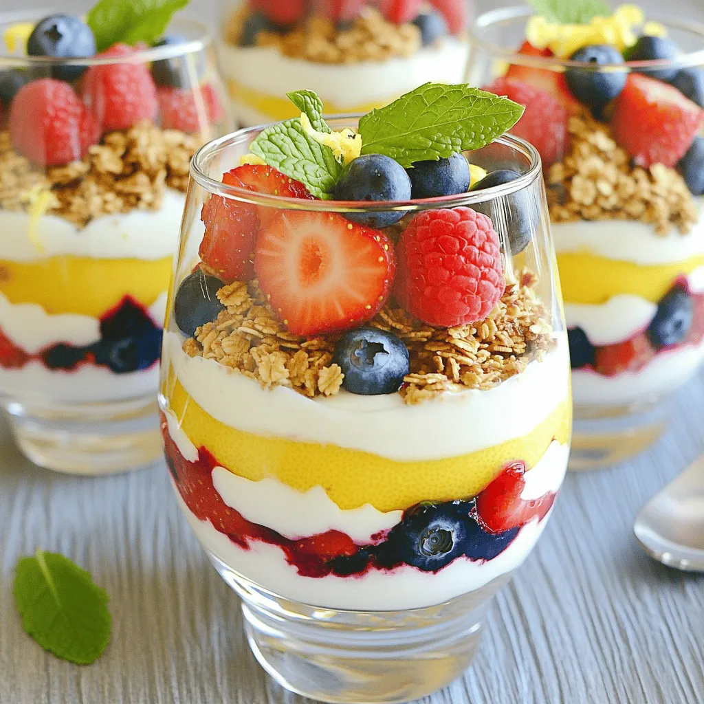 Lemon Berry Yogurt Parfaits Frisch und Einfache Idee