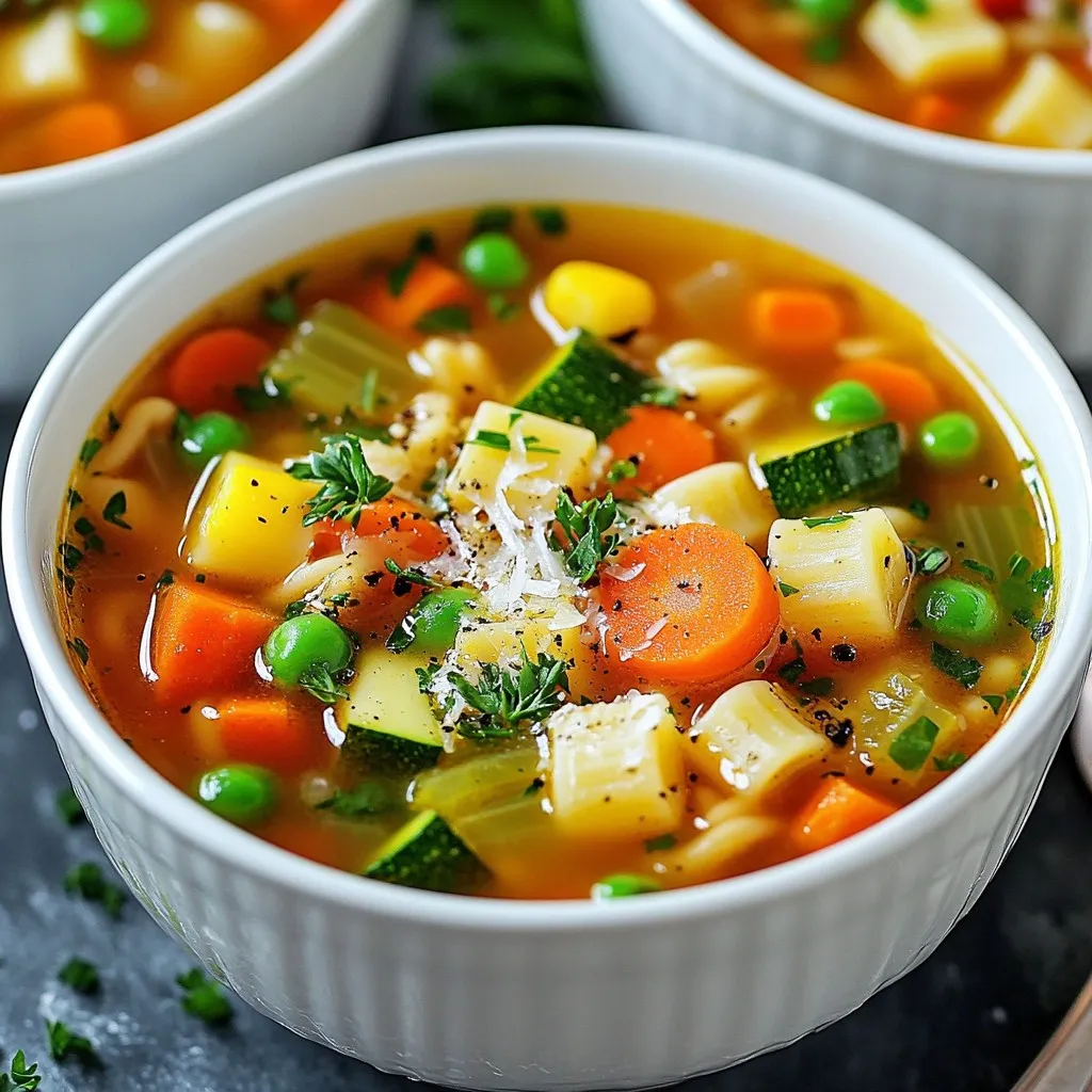 Veggie Packed Minestrone Soup Gesunde und einfache Mahlzeit