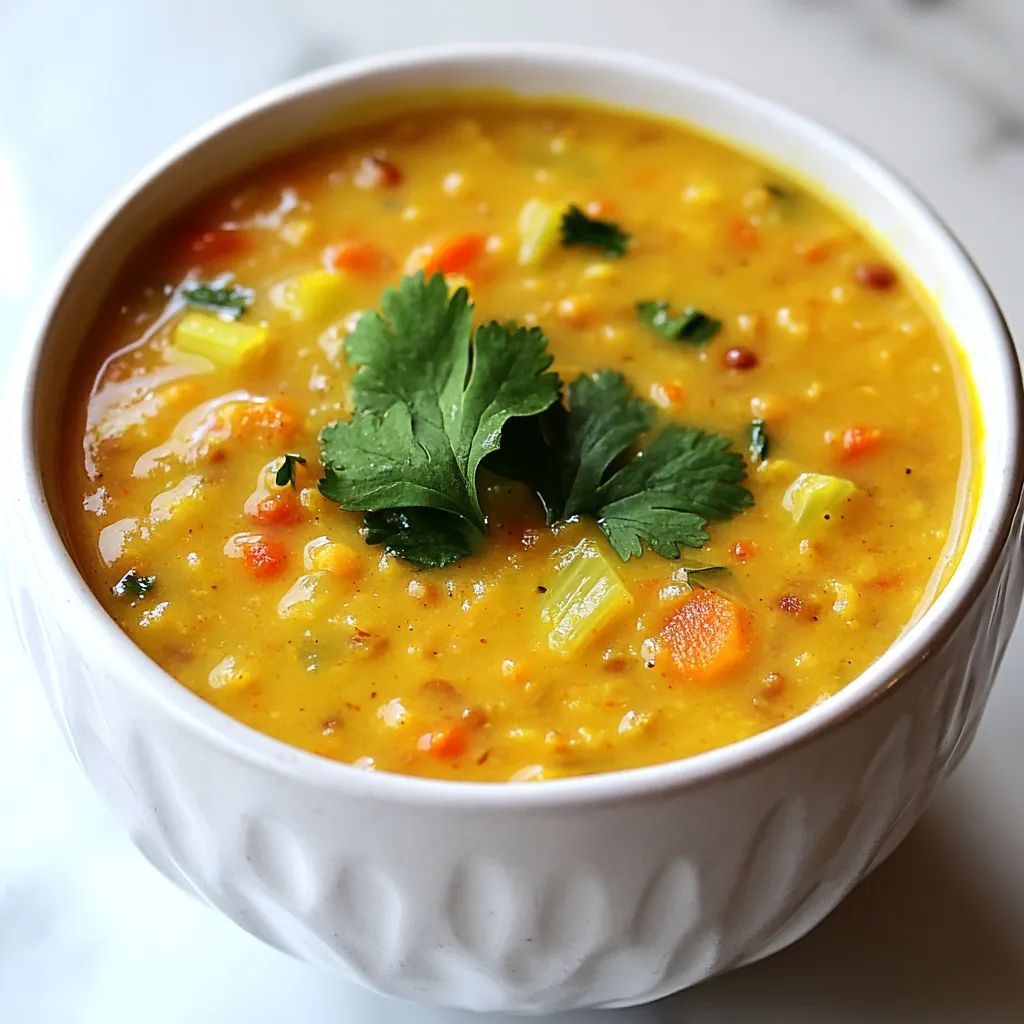 Cremige Kokos-Linsen-Suppe Einfache und köstliche Mahlzeit