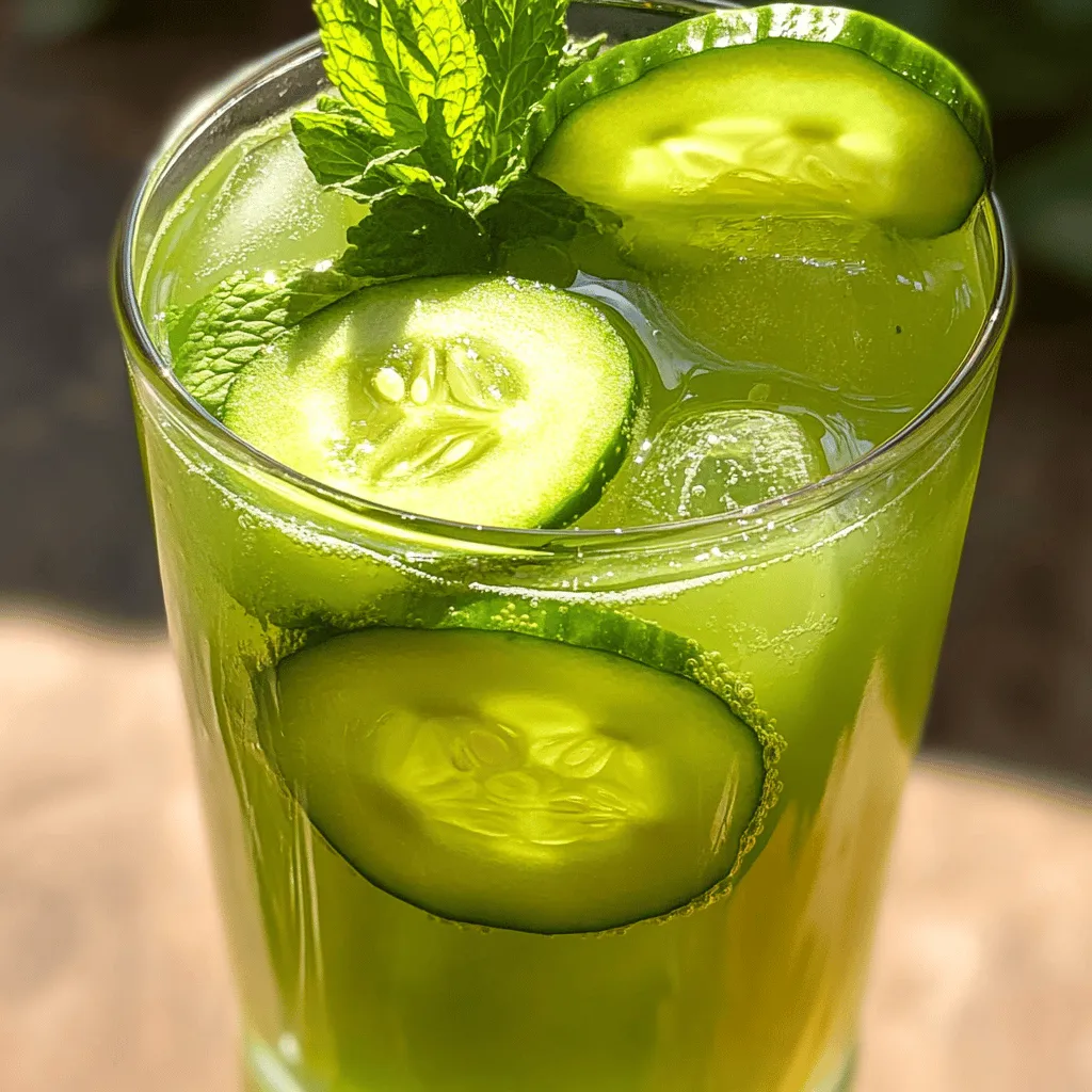 Cucumber Mint Cooler Erfrischendes Sommergetränk
