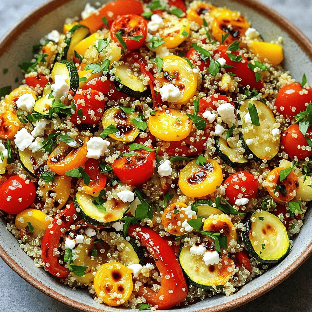 Roasted Vegetable Quinoa Salad Gesunde und nahrhafte Mahlzeit