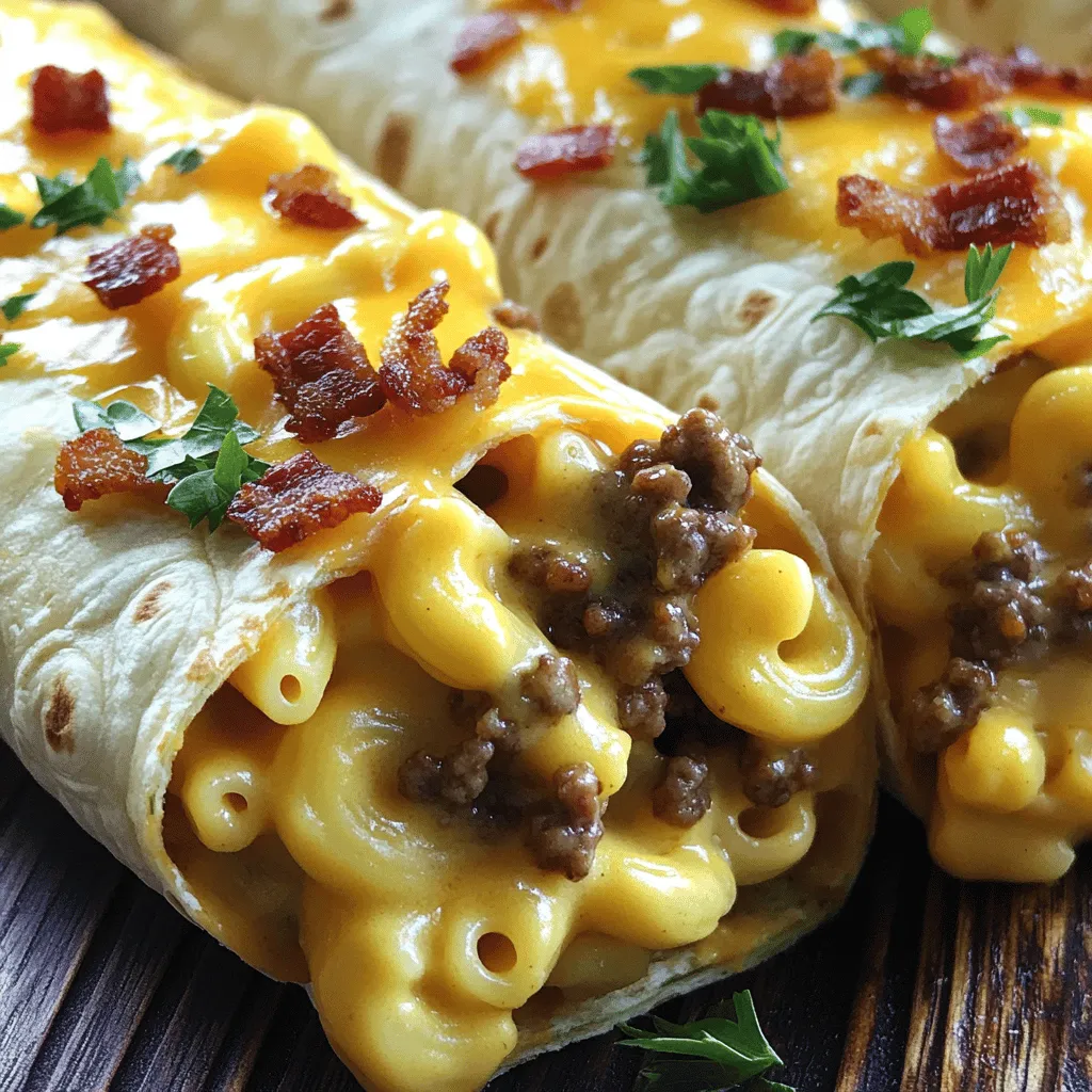 Bacon Mac’n’Cheese Burger Wrap Einfaches Rezept genießen