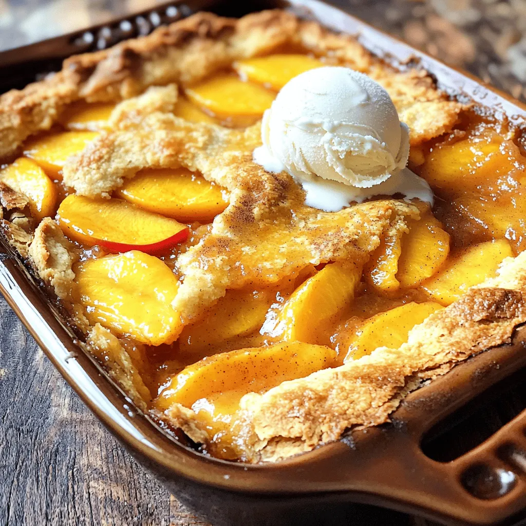 Frischer Pfirsich-Cobbler Einfaches und Köstliches Rezept